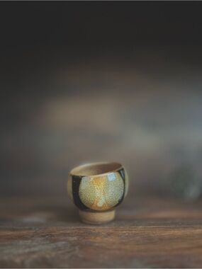 Small Studio Pottery Vessel Wabi Sabi Ceramic Cup Earth Tone
